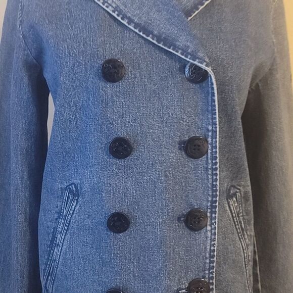 Lauren Ralph lauren jeans and co double-breasted denim size s petite - Picture 2 of 12